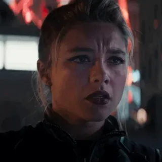 😐 Yelena Belova yelena belova, black widow, marvel, avengers, florence pugh, personaje, película, serie whatsapp sticker