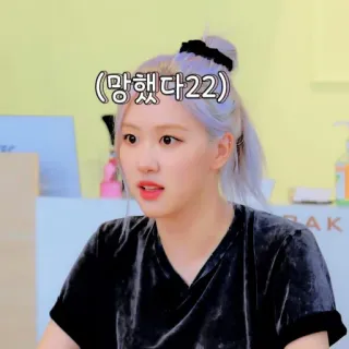 🕊 (망했다22) mujer, persona, decepción, kpop, rosa, blackpink telegram sticker