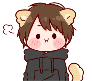 😤 adesivo, cartone animato, carino, animale, disegno telegram sticker