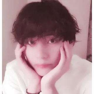 😀 kpop, ви, корейский, айдол, певец, портрет, мужчина whatsapp sticker