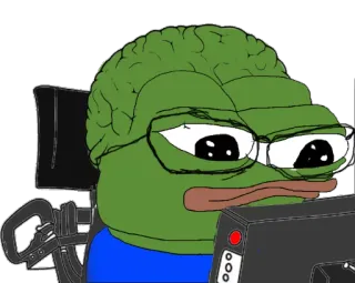 👳 Pepe the Frog Pepe, rana, meme, meme di internet, triste whatsapp sticker