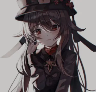 🍎 Hu Tao Genshin Impact Anime, Kreskówka, Gra, Hu Tao, Genshin Impact, Postać, Miecz telegram sticker