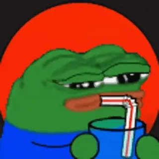 😭 Pepe the Frog Pepe, Grenouille, Boire, Mème, Culture Internet whatsapp sticker