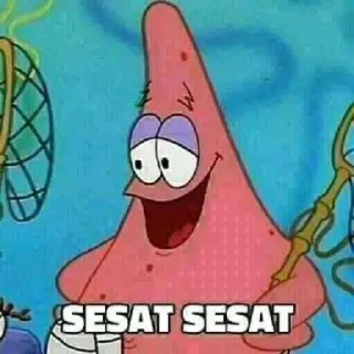 ⚫ Patrick Star SpongeBob SquarePants SESAT SESAT patrick, spongebob, cartone animato, stupido telegram sticker