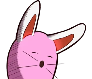 🐱 conejo, animal, rosa, orejas, lindo telegram sticker