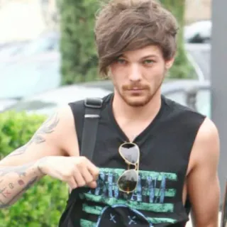😒 Louis Tomlinson personne, célébrité, homme, lunettes de soleil, portrait, chanteur telegram sticker
