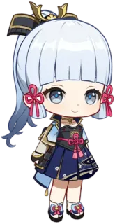 ❄️ Ayaka Kamisato Genshin Impact anime, girl, chibi, genshin impact, kamisato ayaka, video game telegram sticker