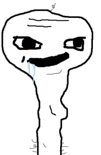😦 meme, crying, soyjak, white, black, emotion telegram sticker