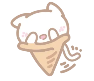 🍦 helado, lindo, dibujos animados, kawaii, postre, dulce, comida telegram sticker
