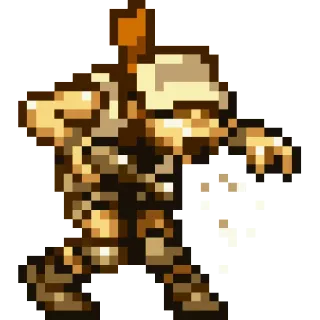 🤒 Azione, Soldato, Militare, Combattimento, Pixel art, Gioco retrò telegram sticker