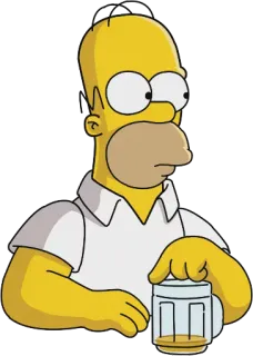 🍺 Homer Simpson The Simpsons Homer Simpson, The Simpsons, cartoon, beer, drink telegram sticker