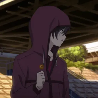 🥀 Anime, Personnage, Sweat à capuche, Sucette telegram sticker