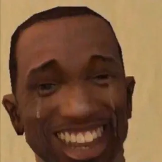 🌟 CJ Grand Theft Auto: San Andreas CJ, Grand Theft Auto, San Andreas, chorando, meme, personagem de videogame whatsapp sticker