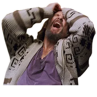 😵 The Dude The Big Lebowski The Big Lebowski, The Dude, Jeff Bridges, movie, comedy, sticker telegram sticker