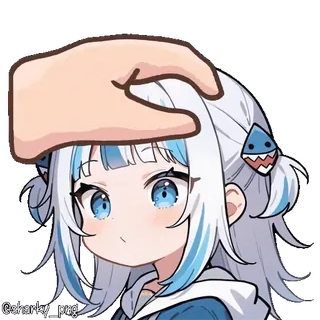 🫳 Gawr Gura Hololive whatsapp sticker