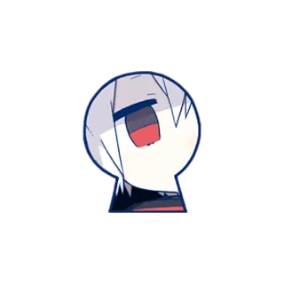 👁 anime, sticker, cartoon, chibi telegram sticker