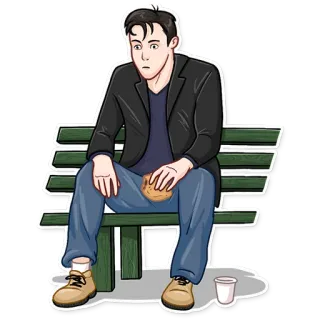 ☹️ Keanu Reeves Sad Keanu คีอานู รีฟส์, เศร้า, ม้านั่ง, เหงา, มีม telegram sticker