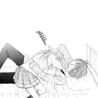 ❤ pshhhh Anime, Manga, Romantique, Couple, Lit, Art, Kawaii telegram sticker