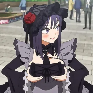 ❤️ Marin Kitagawa My Dress-Up Darling anime, girl, cosplay, dress, gothic, cute telegram sticker