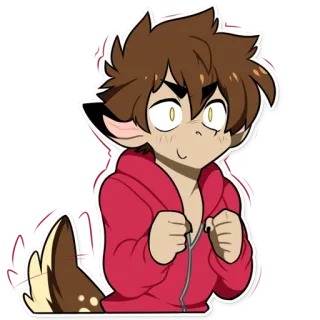 😃 Anime, Veado, Fofo, Desenho animado, Personagem, Furry telegram sticker