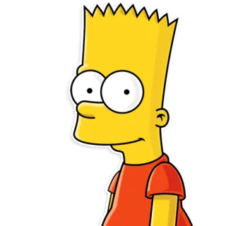 🙂 Bart Simpson The Simpsons บาร์ท ซิมป์สัน, เดอะซิมป์สันส์, ตัวการ์ตูน, สีเหลือง, อนิเมชั่น telegram sticker
