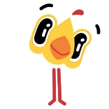 ๐ bird, chick, cartoon, cute, funny, animal telegram sticker
