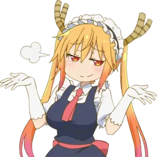 💖 Tohru Miss Kobayashi's Dragon Maid Аниме, Дракон, Горничная, Мультфильм, Милый, Персонаж telegram sticker