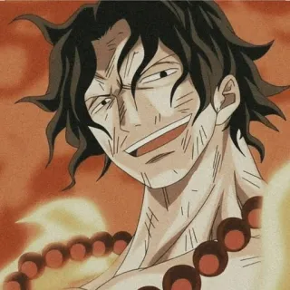 🔥 Portgas D. Ace One Piece anime, one piece, portgas d. ace, personaggio, fuoco, sorriso telegram sticker
