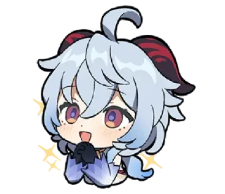 ✨ Ganyu Genshin Impact anime, chibi, cute, game, character telegram sticker