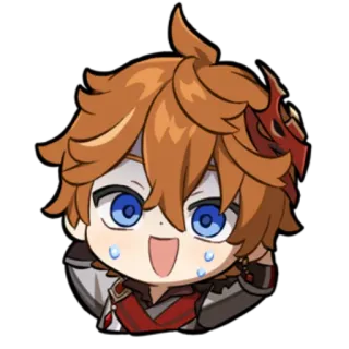 😱 Tartaglia Genshin Impact tartaglia, childe, genshin impact, anime, spiel, charakter whatsapp sticker