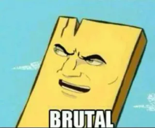 😤 BRUTAL grappig, brutaal, cartoon, meme telegram sticker