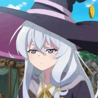 🩸 anime, witch, magic, cute, girl, hat, manga telegram sticker