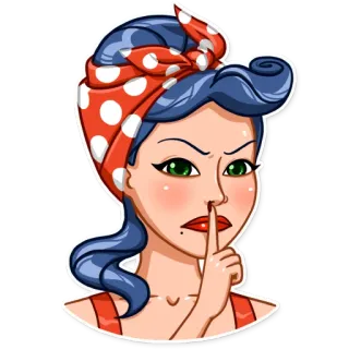 🤫 женщина, тише, тихо, палец, жест, хиджаб whatsapp sticker