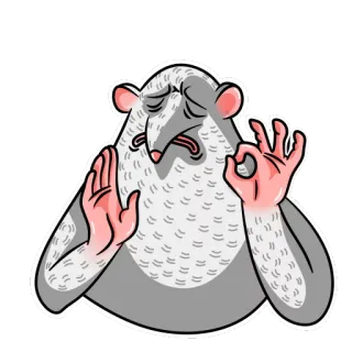 👌 rata, ok, gesto, aprobación, satisfecho, perfecto telegram sticker