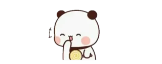 🔰 Panda, Niedlich, Lutscher, Kawaii, Tier, Cartoon whatsapp sticker