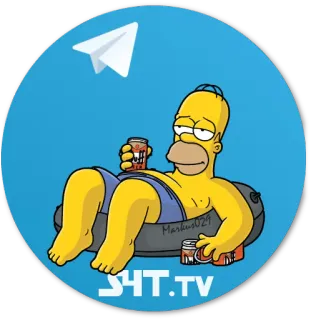 😏 Homer Simpson The Simpsons S4T.TV Homer Simpson, Cartoon, Entspannung, Strand, Alkohol telegram sticker