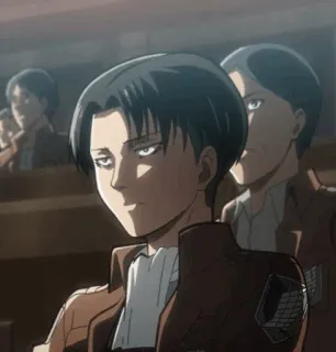 🧚‍♀ Levi Ackerman Attack on Titan アニメ, 進撃の巨人, リヴァイ, リヴァイ・アッカーマン telegram sticker
