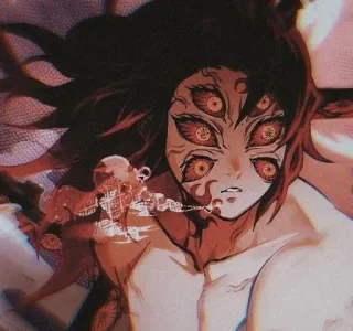 🌓 Kibutsuji Muzan Demon Slayer quỷ, mắt, máu, kinh dị, quái vật telegram sticker