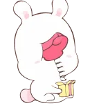 🎁 토끼, 바니, 귀여운, 만화, 동물, 스티커, 사랑스러운 telegram sticker