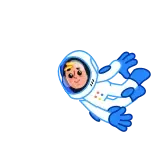👋 宇宙飛行士, 宇宙, 漫画, キャラクター, スーツ telegram sticker