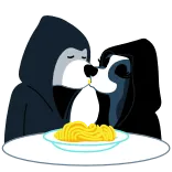 💏 animals, pasta, love, kiss, dog, spaghetti, cute telegram sticker