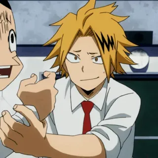 ⚡️ Denki Kaminari My Hero Academia Anime, My Hero Academia, Denki Kaminari, MHA, Uniforme escolar whatsapp sticker