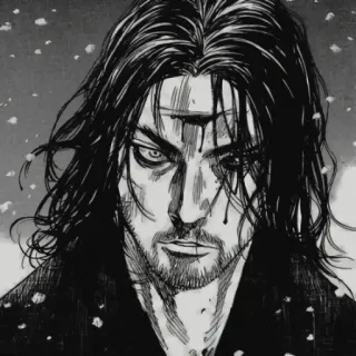 🤍 Samurai, Manga, Blut, Schwert, Krieger telegram sticker