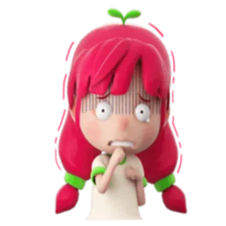 😰 Desenho animado, Ansioso, Preocupado, Personagem, Assustado, Receoso, Animado telegram sticker