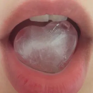 🤍 mouth, lips, heart, ice, beauty, love telegram sticker