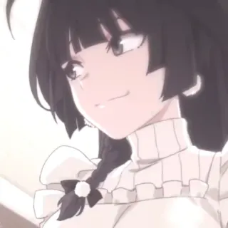 🤗 fille anime, dessin animé, portrait, personnage, art, manga whatsapp sticker