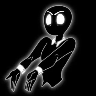 🤬 creepy, figure, art, dark, white telegram sticker