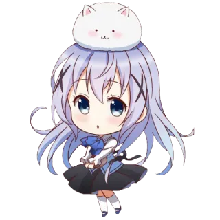 😯 애니메이션, 치비, 카와이, 귀여운, 만화, 소녀, 캐릭터 telegram sticker