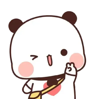 🍼 Kreskówka, Słodkie, Zwierzę, Panda, Kawaii, Szczęśliwy telegram sticker