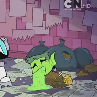🤮 Beast Boy Teen Titans Go! Cartone animato, Verde, Supereroe, Teenager, Titans, Bestia, Ragazzo telegram sticker